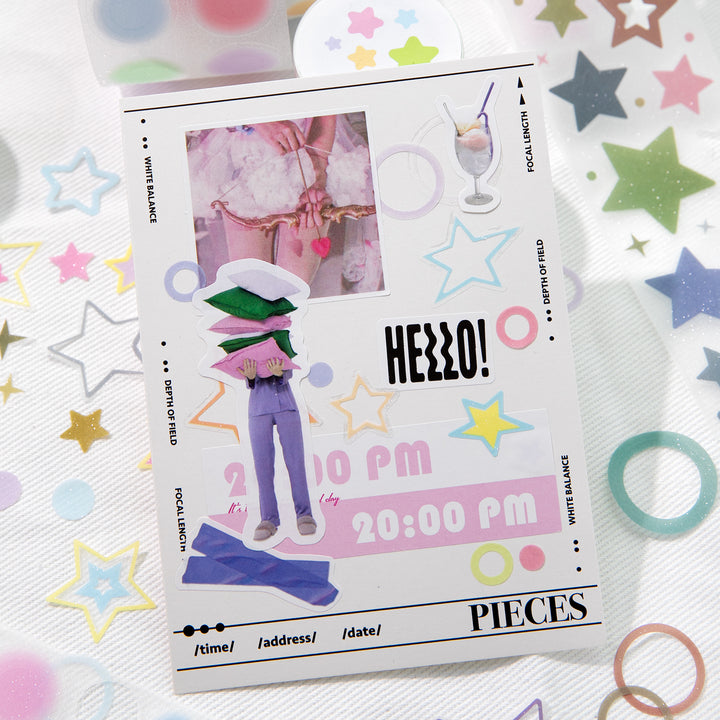 Star Daily Cloud PET Tape Basics for Journaling