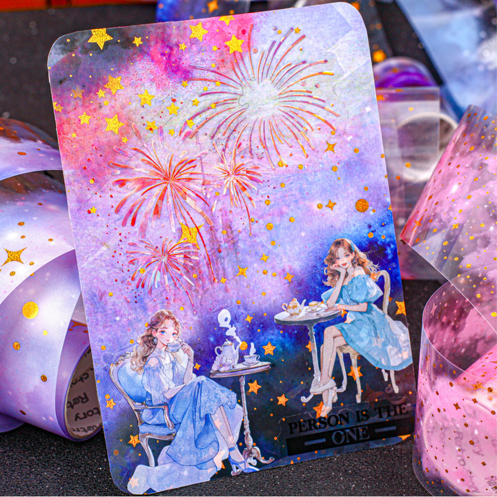 Star LAN PET Tape Shimmering Starry Sky for Journal Decoration