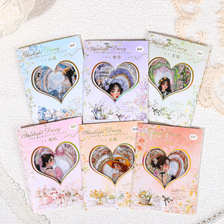 Starlight Diary Girl Stickers Clear PET Art Decoration