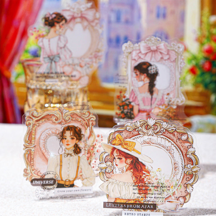 Starlight Diary Girl Stickers for Collage Creation