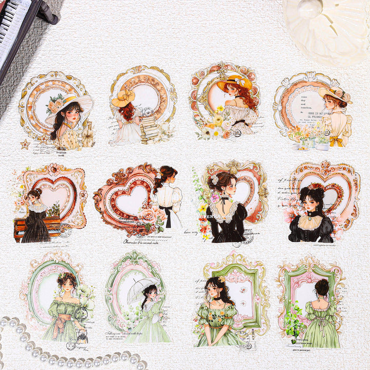 Starlight Diary PET Stickers Vintage Girl Aesthetic