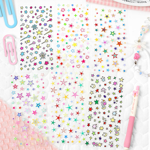 Starry Embossed Resin Stickers Sweet and Cute Theme