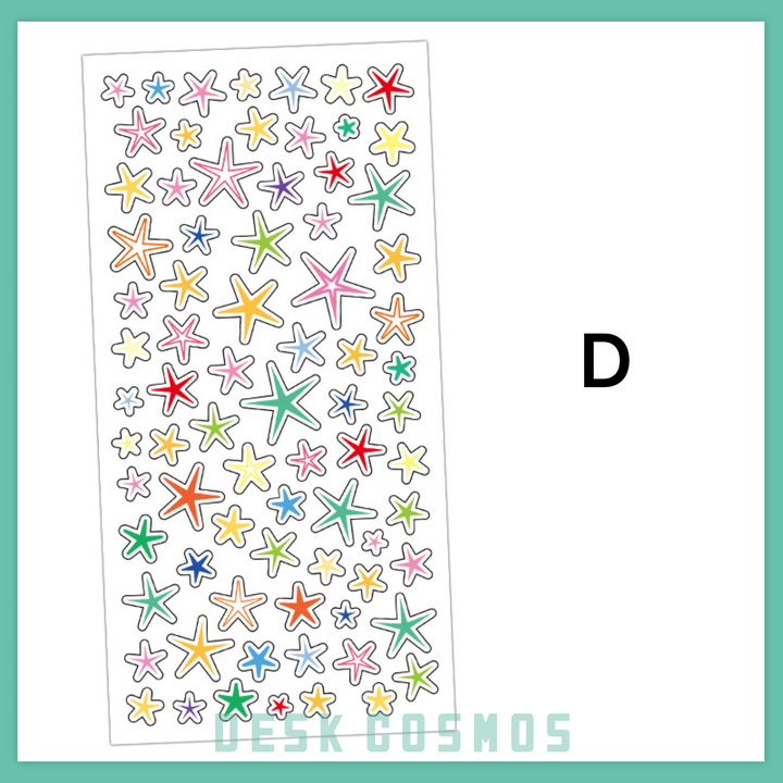 Starry Embossed Resin Stickers for DIY Projects and Scrapbooking