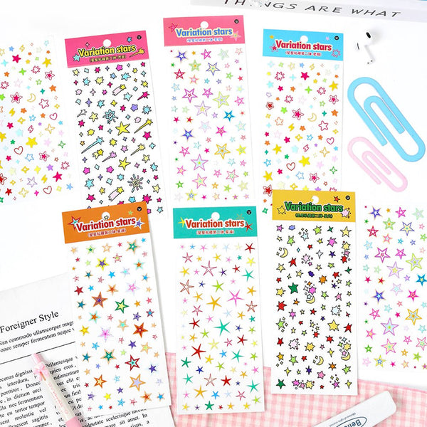 Starry Embossed Resin Stickers for Phone Case Decoration