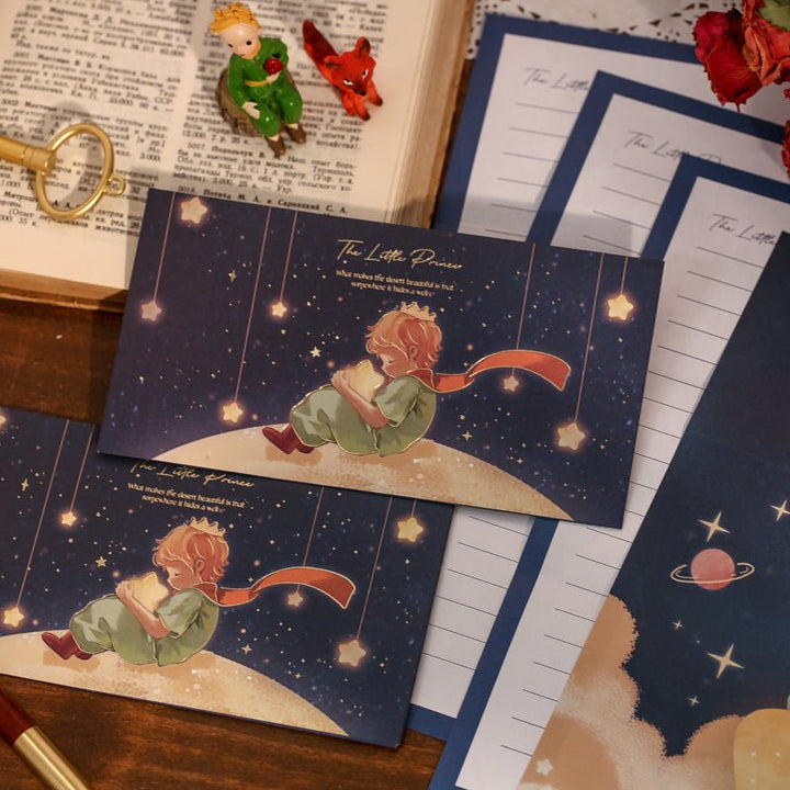 Starry Encounter Letter Set with Gold Foil Envelopes Aesthetic and Smooth Writing Paper