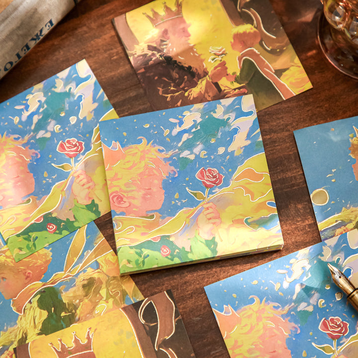 Starry Encounter Series Gold Foil Memo Papers Little Prince Theme