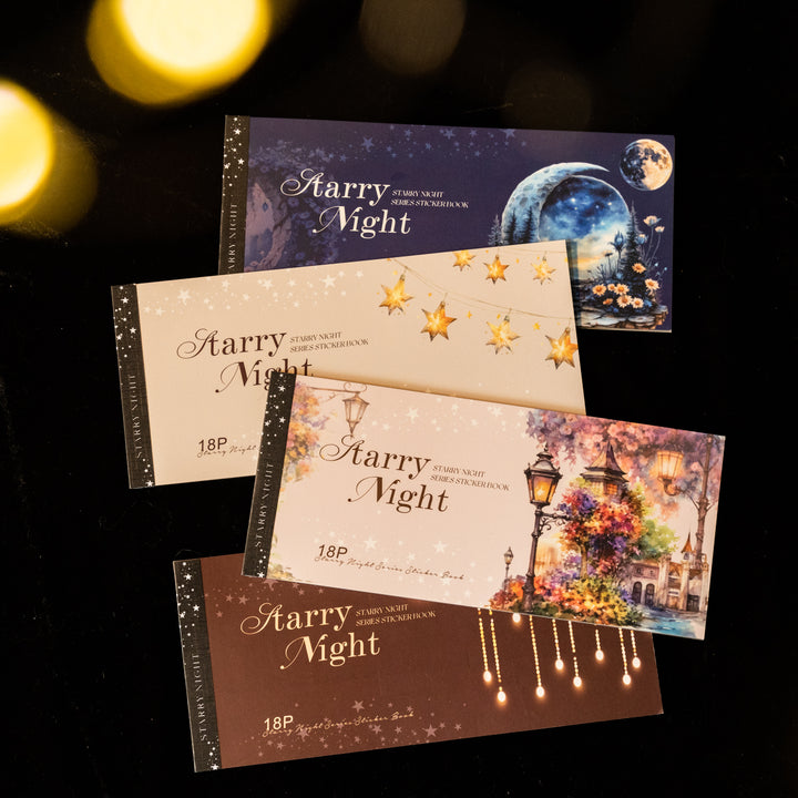 Starry Night PET Sticker Book for Holiday Decorations