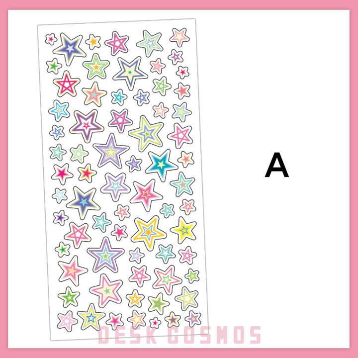 Starry Resin Stickers Cute Design for Scrapbooking