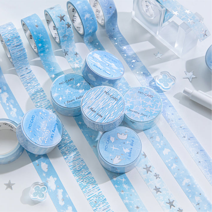 Stars Washi Tape Starry Sky Series Silver Foil Decorative Tape