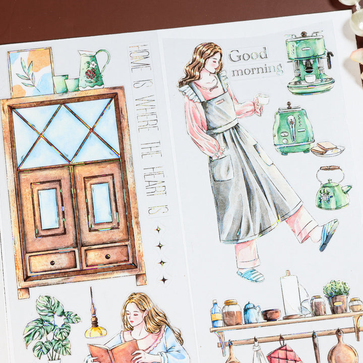 Stay Home Diary PET Tape for Scrapbook Aesthetic