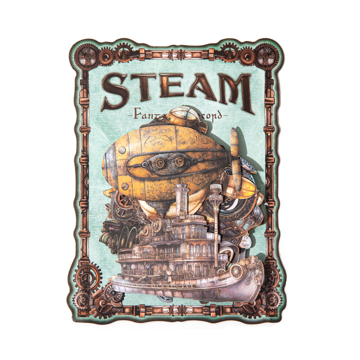 Steam Fantasy Record Retro Stickers For Personalized Decoration