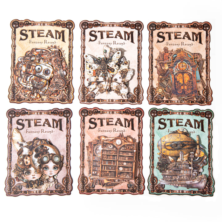 Steam Fantasy Record Stickers For Creative Journals