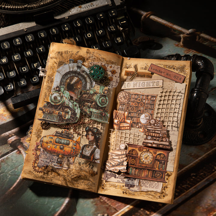 Steam Fantasy Record Stickers For Vintage Aesthetic