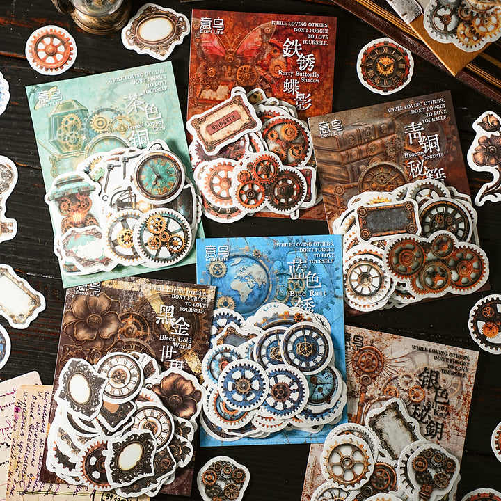 Steampunk Stickers Punk Era Series PVC Transparent Stickers