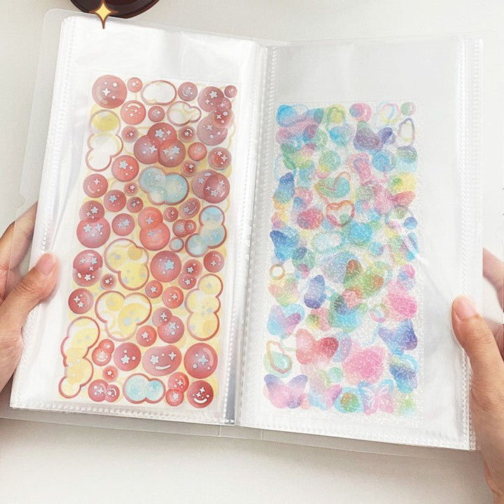 Sticker Storage Album Frosted PP Organizer Memory Keeping