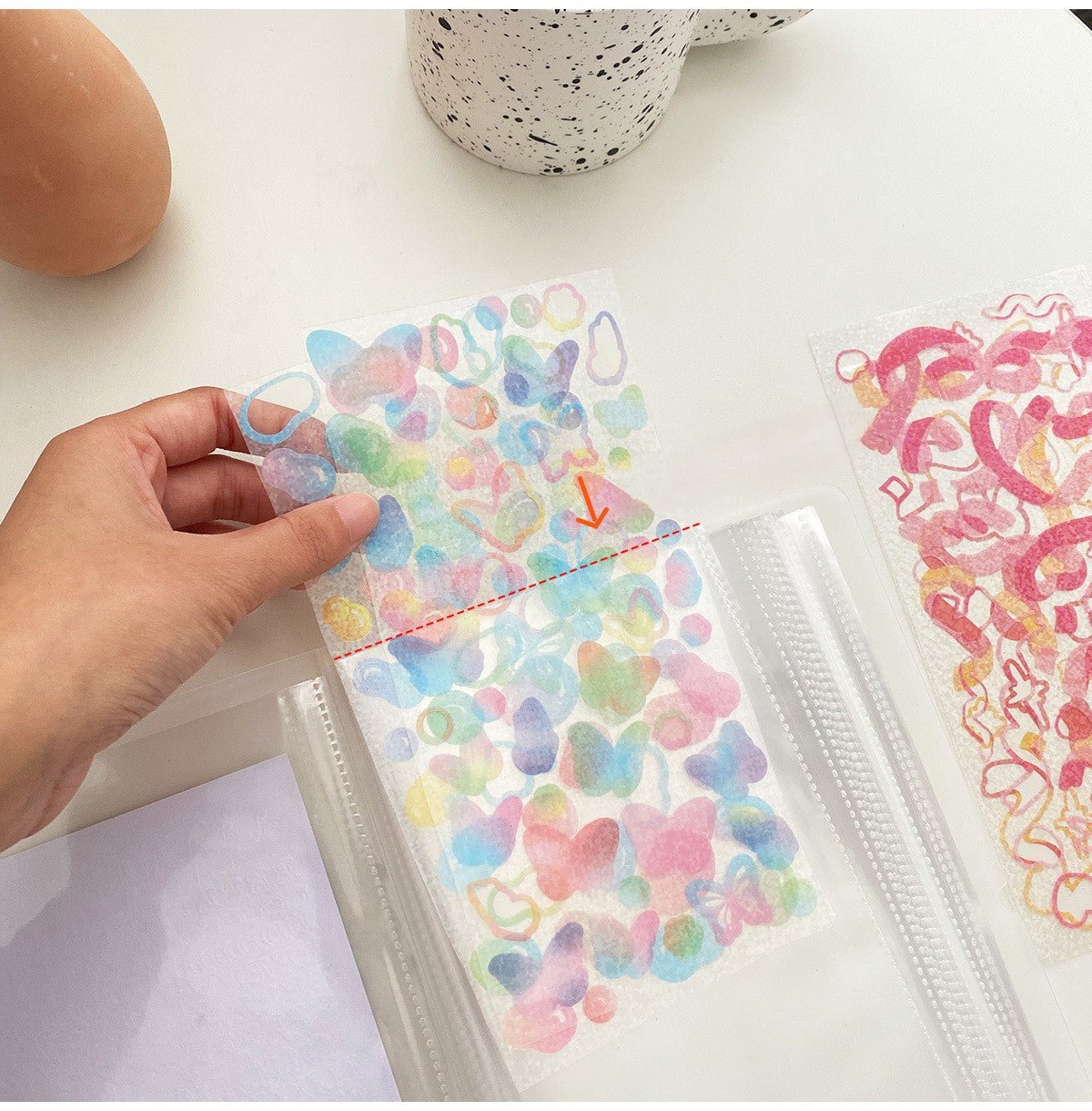 Sticker Storage Album Frosted PP Organizer - Desk Cosmos