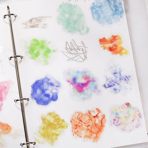 Stickers Infused with a Colorful Romance Art Theme Transparent PET Stickers
