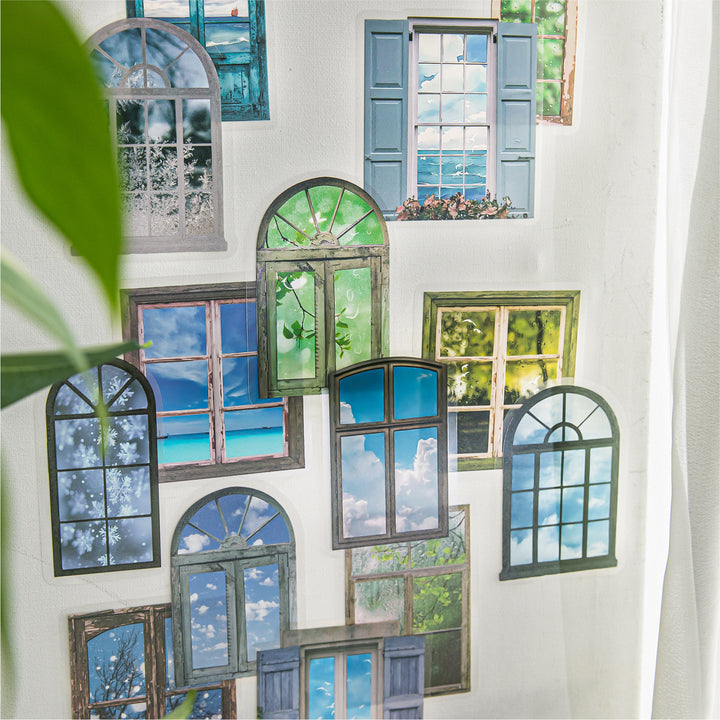Stickers PET Window Weather Series Artistic Journal Decor