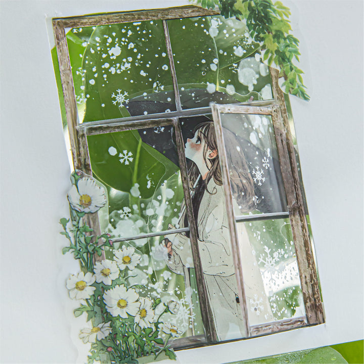 Stickers PET Window Weather Series PET Overlay Collage Use