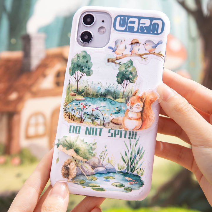 Stickers The Story of Little Red Riding Hood Cute Girl Theme