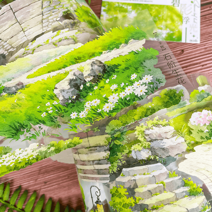 Stone Path Natural Scenery PET Tape Ideal For Scrapbook Lovers