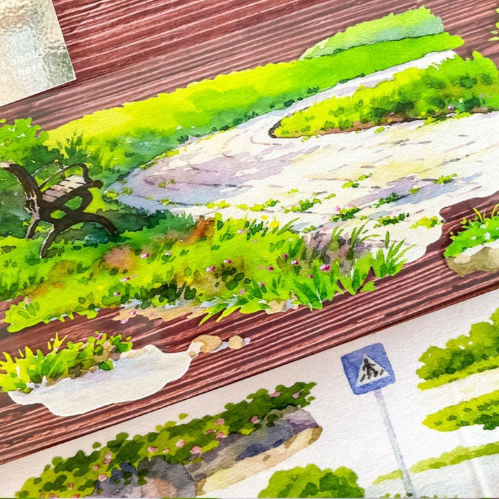 Stone Path Natural Scenery PET Tape Travel Notes Image