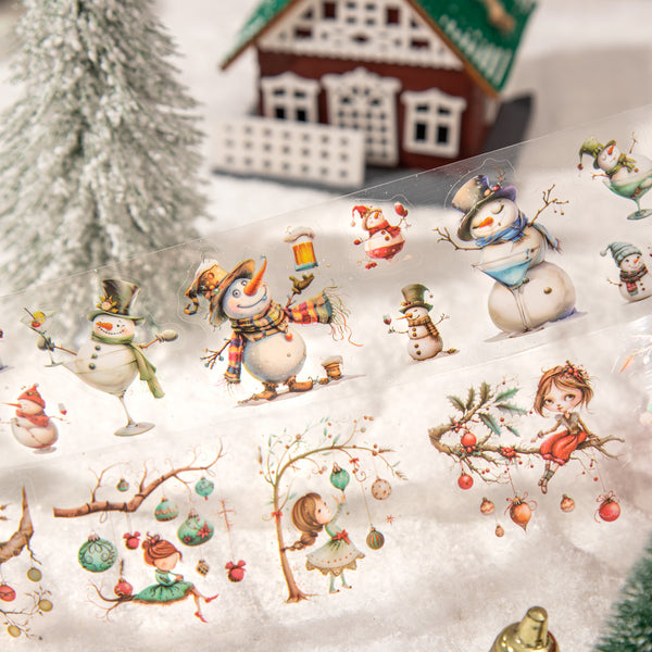 Strange Christmas Night PET Tape Journal Material For Crafting Lovers