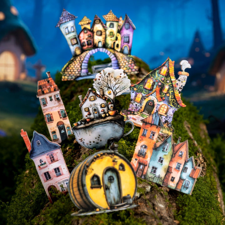 Strange House Scenery Creation Scrapbook Stickers