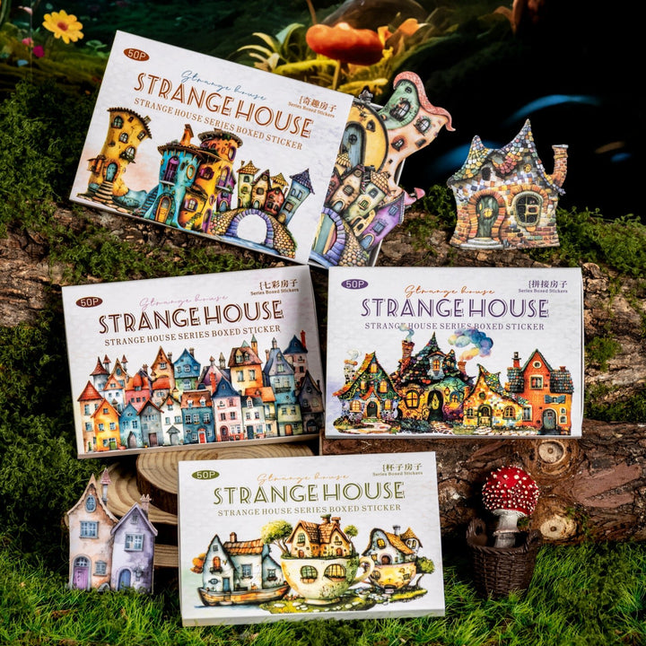 Strange House Scenery Creation Writing Paper Stickers