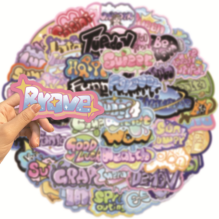 Street Graffiti Alphabet Stickers Unique Decor