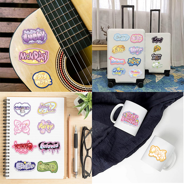 Street Graffiti PVC Stickers Ideal for DIY Projects