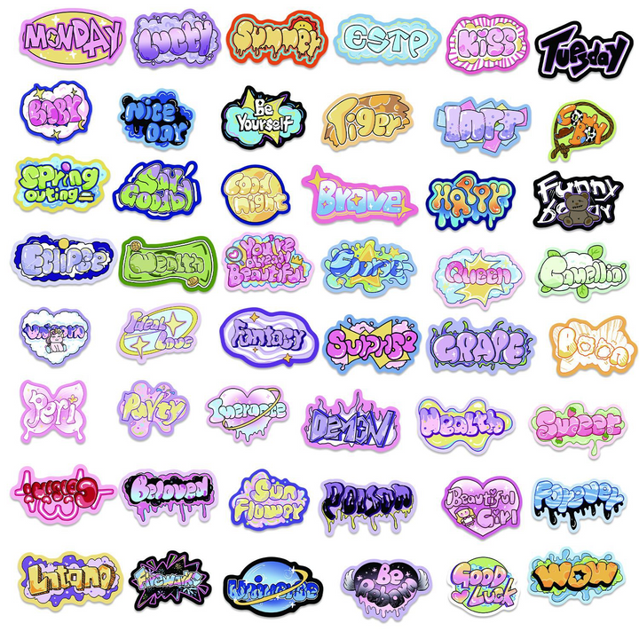 Street Graffiti Retro Stickers Creative Gift Idea
