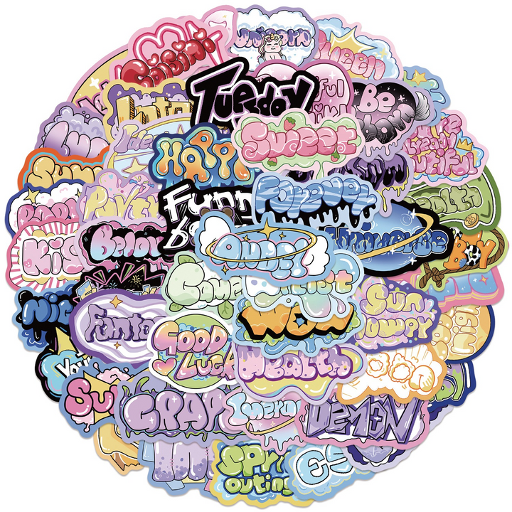 Street Graffiti Vintage Stickers Great for Scrapbooking