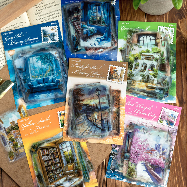 Street Walk Series Street Sticker PET scenery view