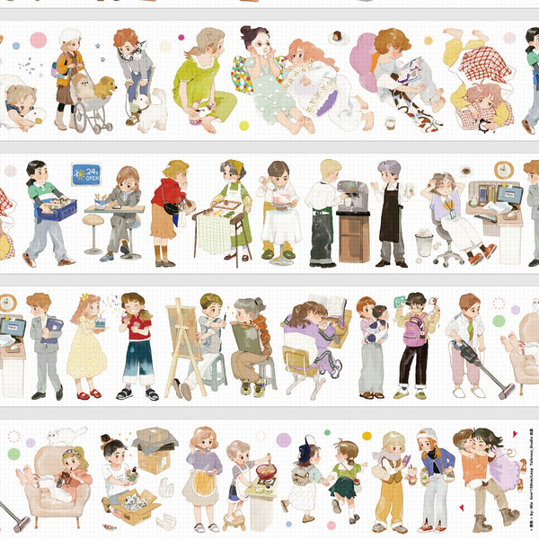 Subtle Glow Storybook Characters PET Sticker Sheet
