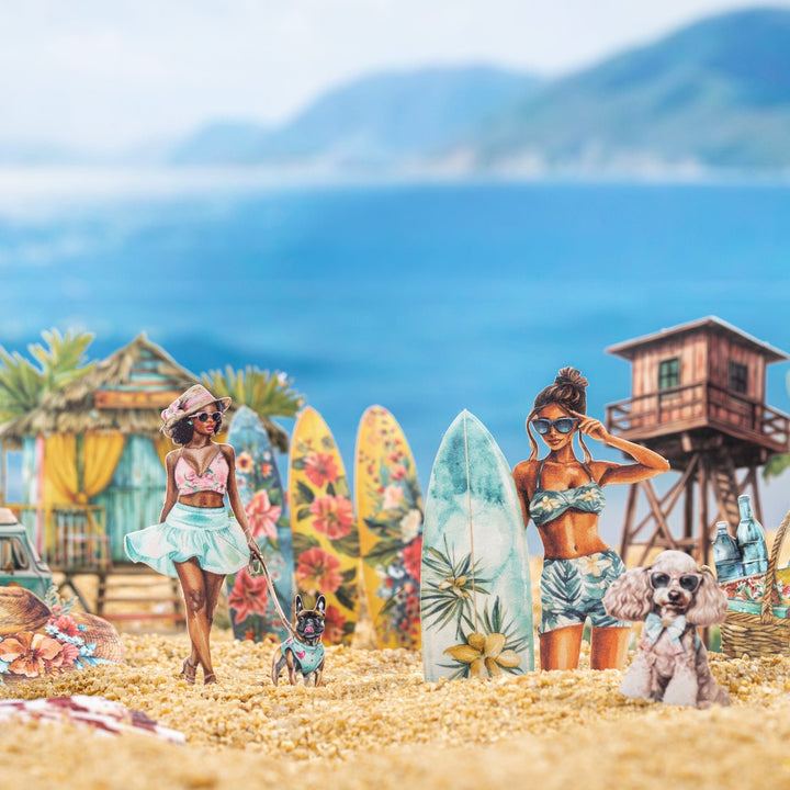 Summer Travel Stickers Ocean Breeze Mood