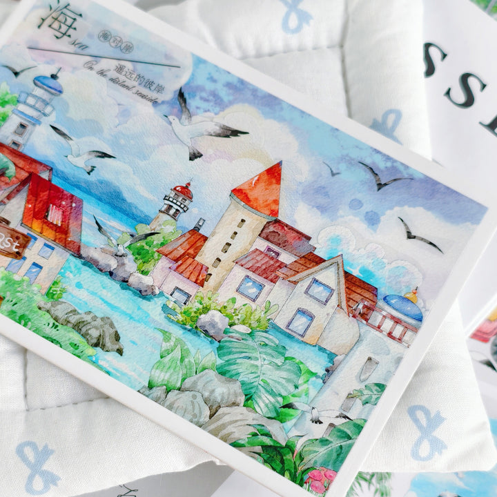 Surfing Time PET Tape Ocean Theme Travel Journal