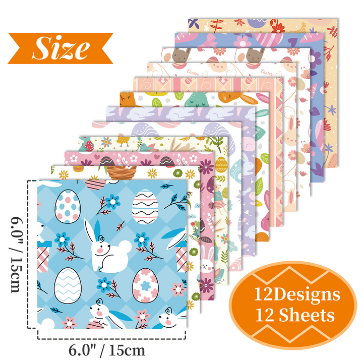 Sweet Easter Craft Paper for Journaling with Festival and Easter Animal Designs