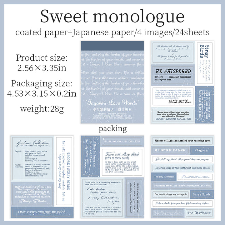 Sweet Monologue Collage Materials