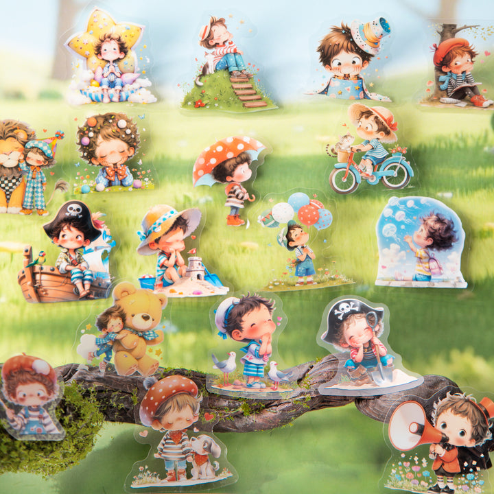 Sweet PET Tape Abebe's Daydreaming Characters Cute Planner Stickers
