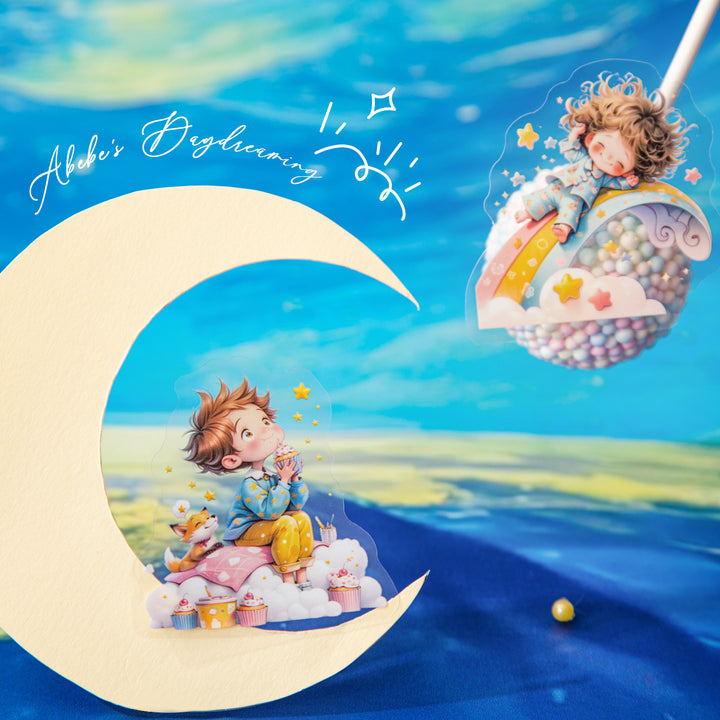 Sweet PET Tape Abebe's Daydreaming Characters DIY Scrapbook Stickers