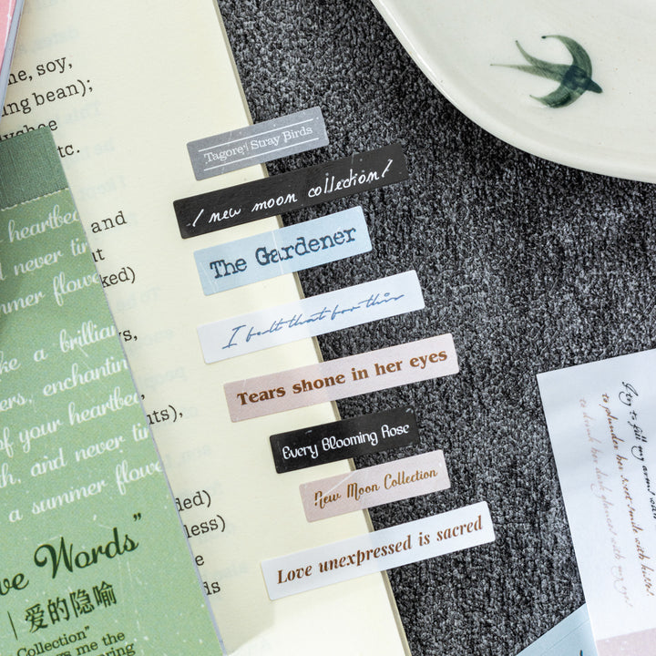 Tagore Quotes Vintage Washi Tape Set - 6 Exclusive Designs