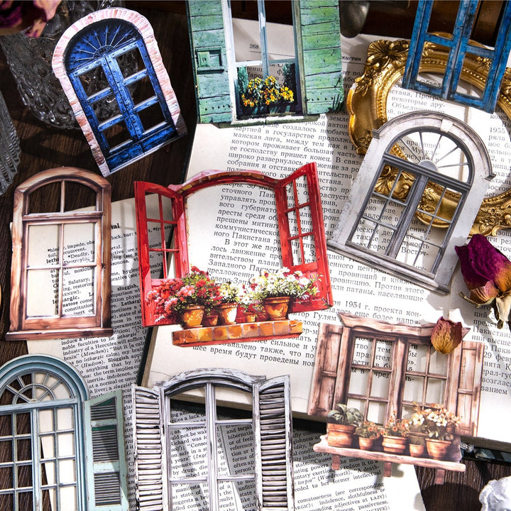 Tales By Window Retro Stickers for Crafting and DIY Projects