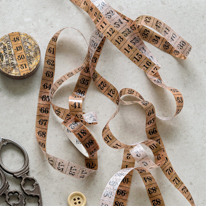 Tape Measure Collection Vintage Washi Tape for Collage Art