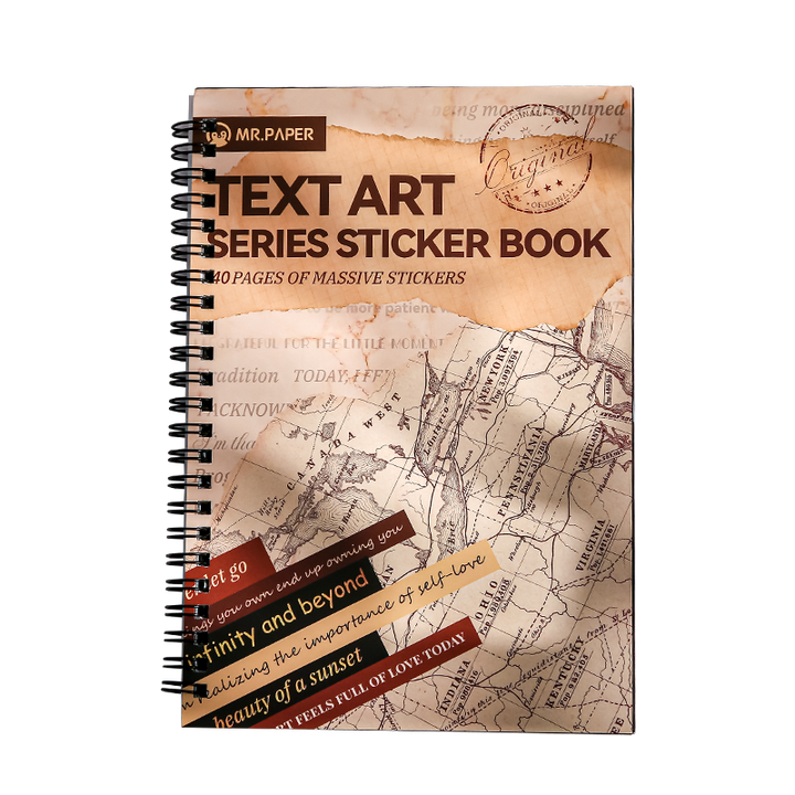 Text Art Stickers Book Inspirational Phrase Motivational Quote Style