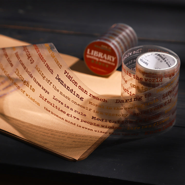 Text PET Tape Library Introduction Clean Typography Elements