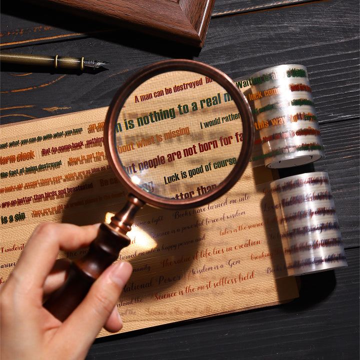 Text PET Tape Library Introduction Retro Style Collage Material