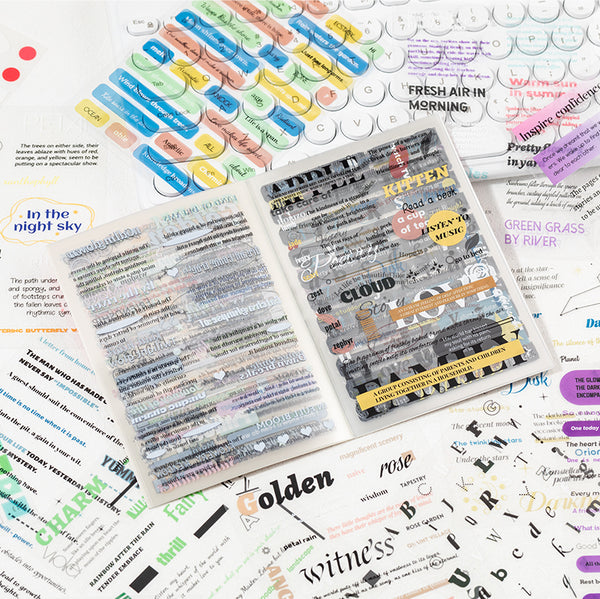 Text Sticker Books Creative Healing Series Basic Backgrounds