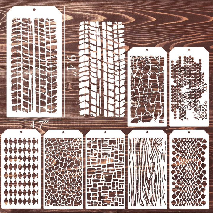 Texture Stencil Painting Template I Basic Hollow Stencil Texture Art Design