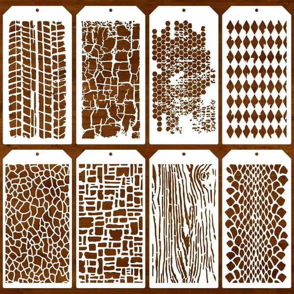 Texture Stencil Painting Template I Basic Hollow Stencil for Retro Journaling
